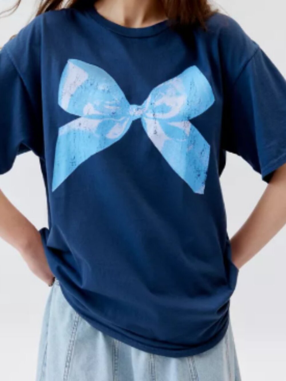 Urban Outfitters Distressed Bow T-shirt Dress
